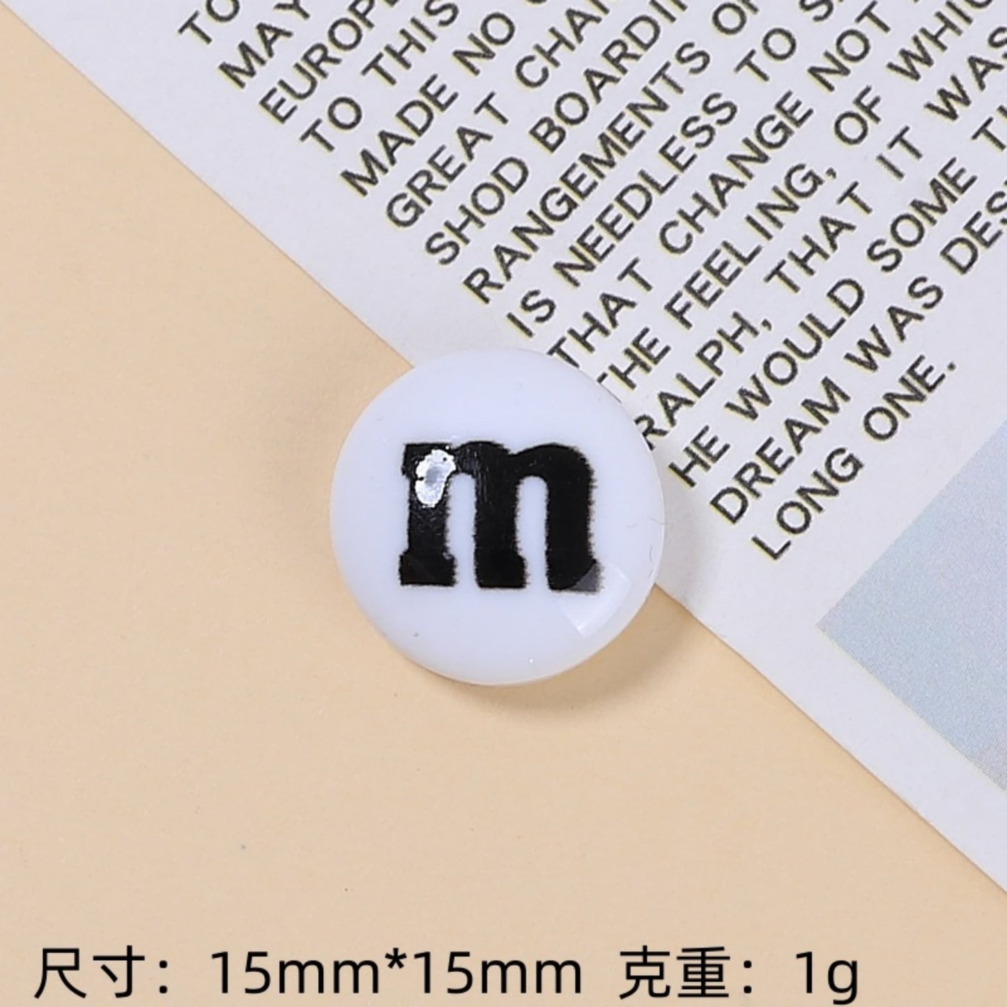 M Chocolate Resin Charms | Mini DIY Decoden Embellishments