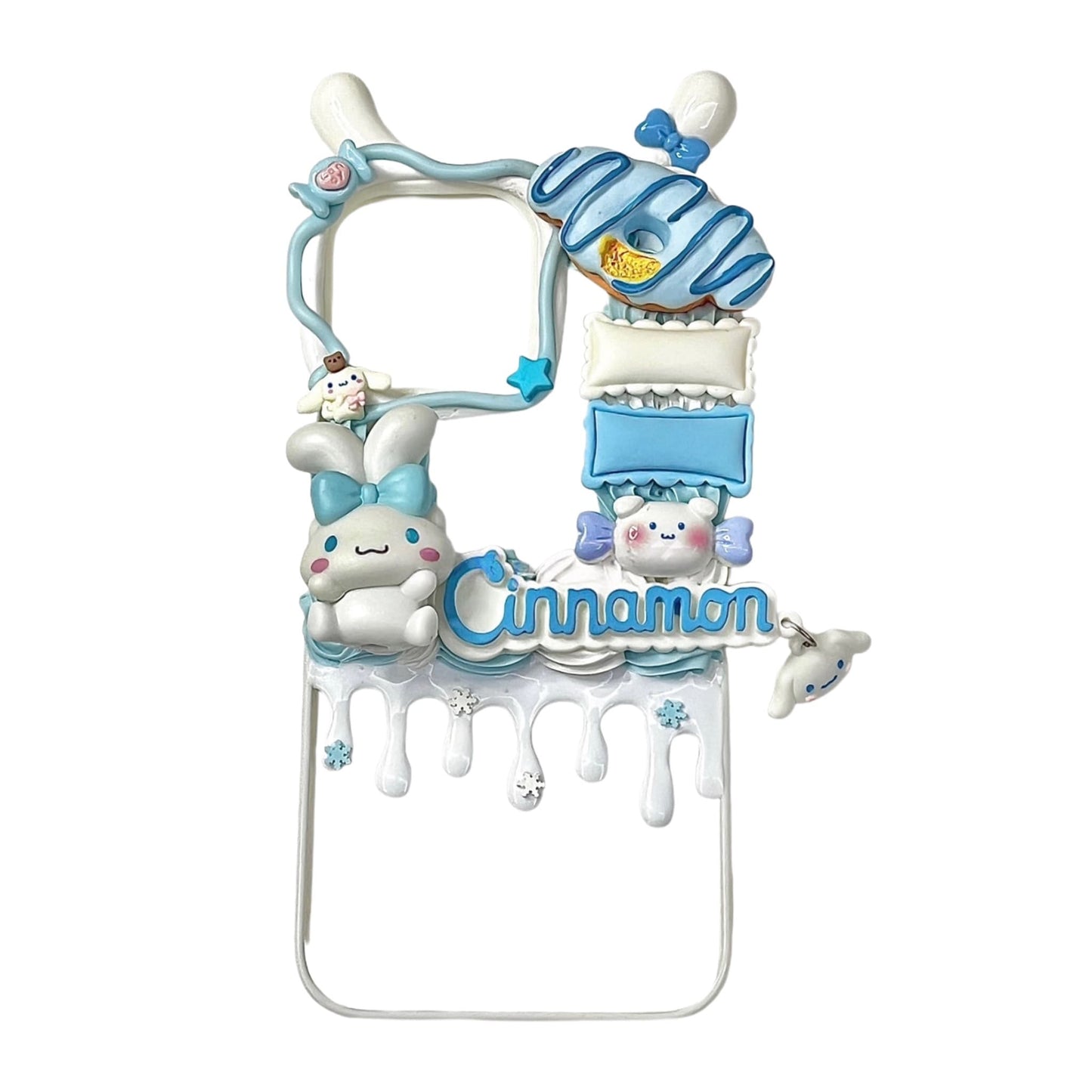 Kawaii Cinnamoroll Custom Decoden Phone Case - Handmade Sanrio Design