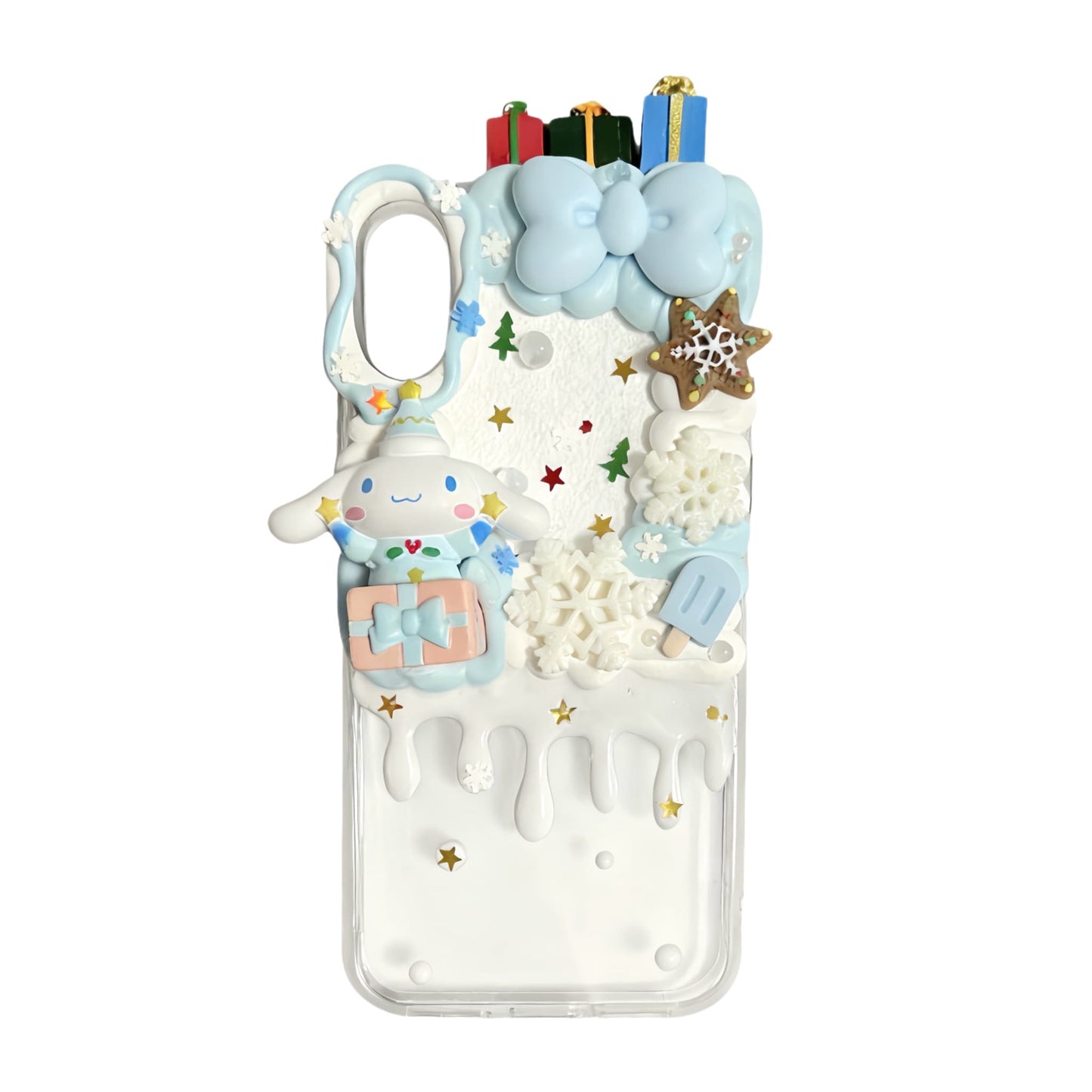 chrismas sanrio cinnamoroll handmade custom decoden case