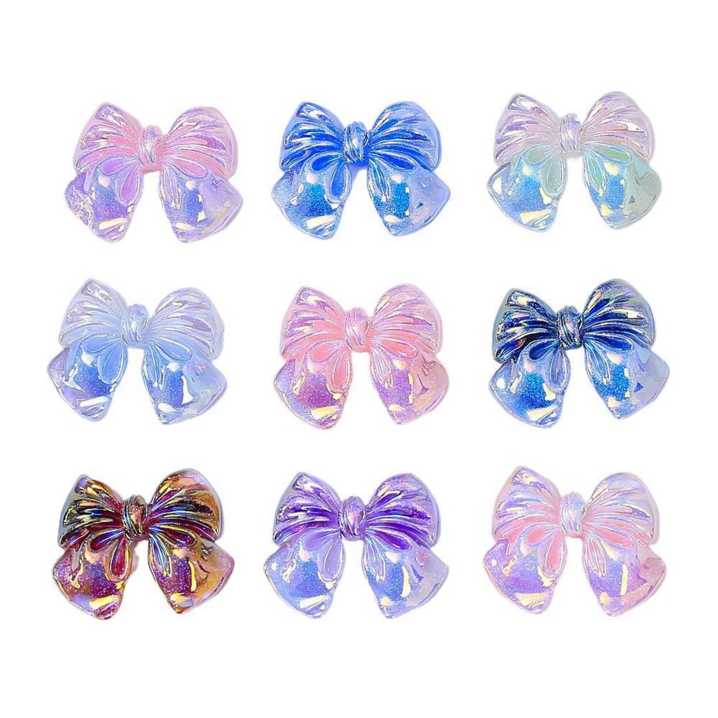 Gradient bow tie resin charm for decoden phone case decoration