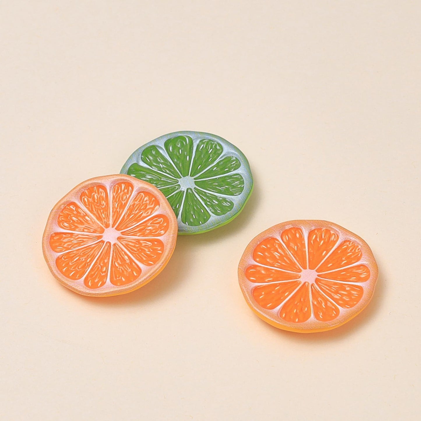 Orange-shaped resin charms for decoden phone case decoration