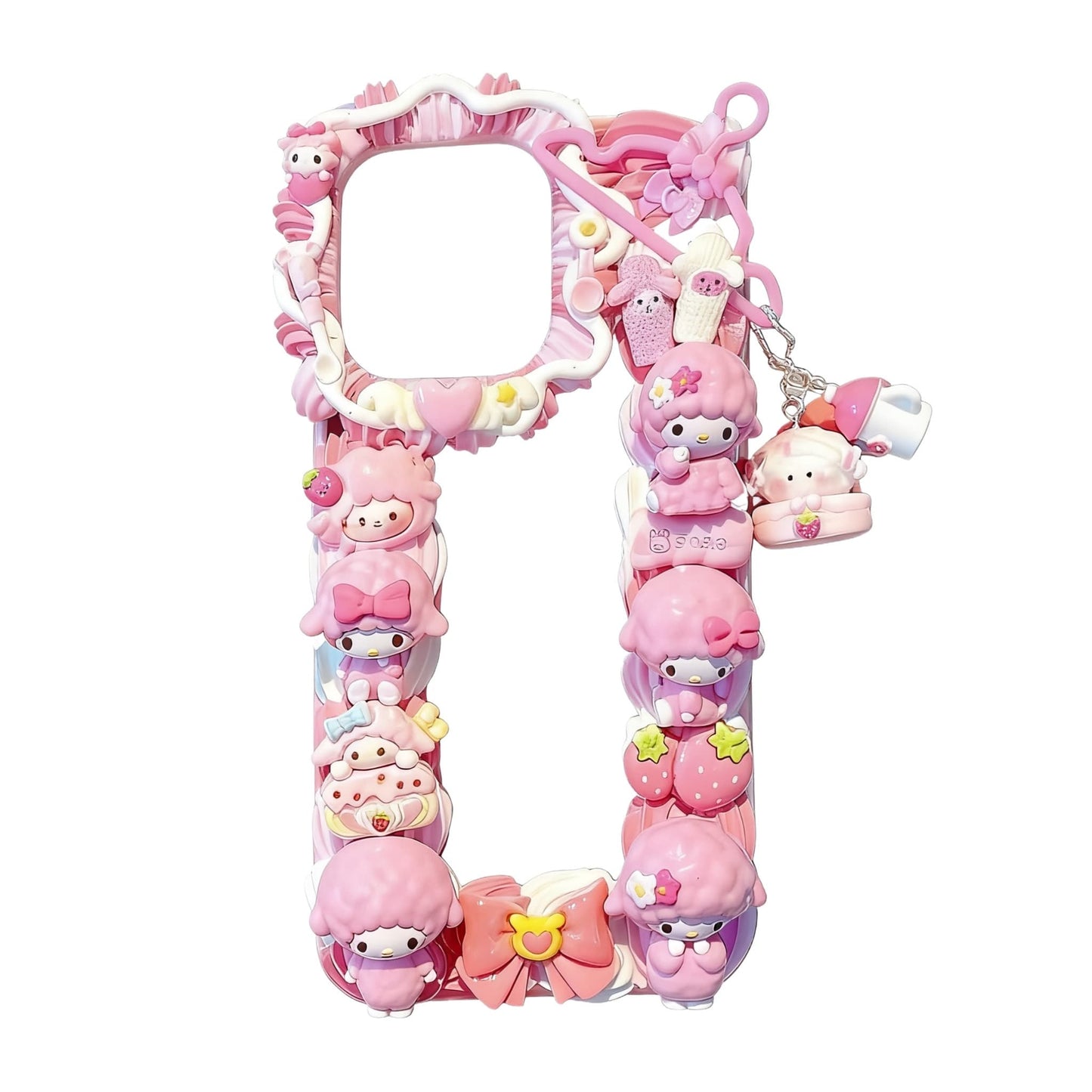 Custom Sanrio Piano Decoden Phone Case - Handmade Kawaii Design