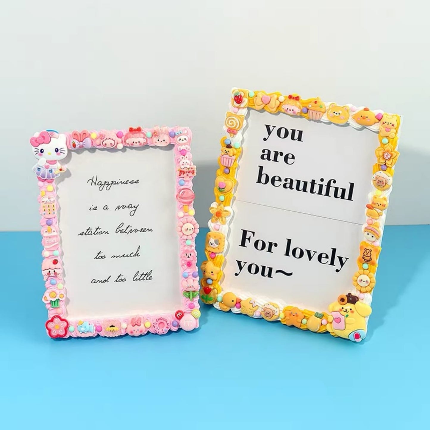 Y2K Baroque style photo frame embellishment for cream glue decor