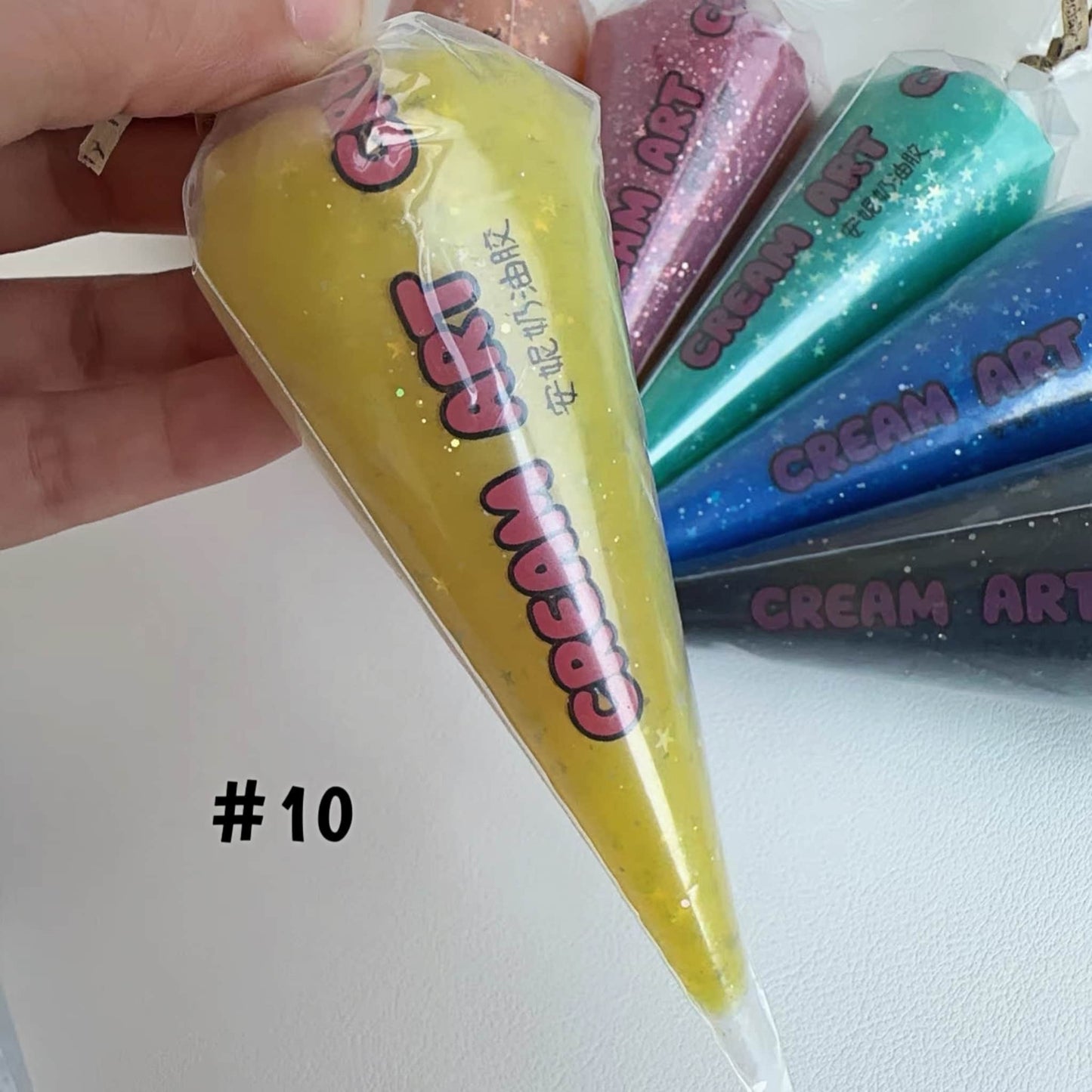 Yellow star sequined cream glue for bright and cheerful DIY decorations