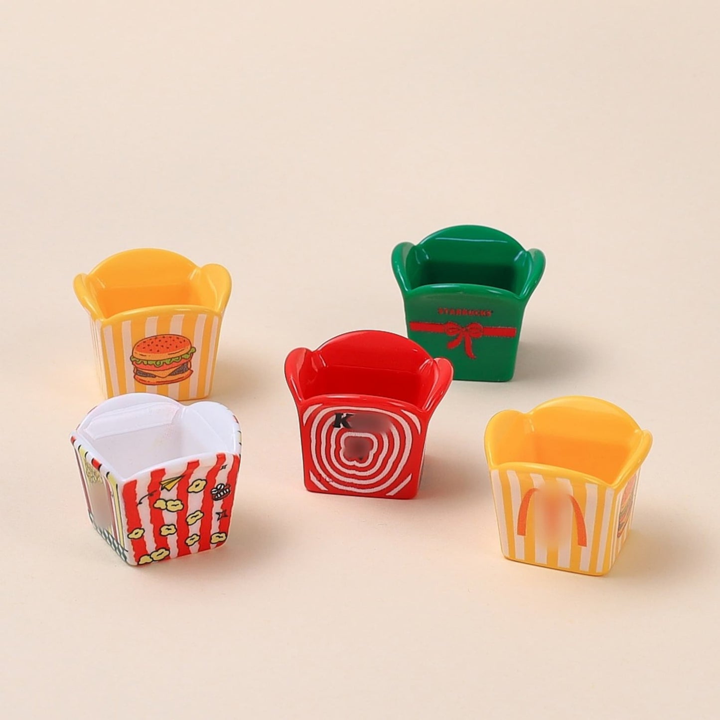 3D box resin charms in multicolor - premium DIY decoden embellishments for phone cases and crafts