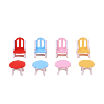 3D resin chair charms - multicolor miniature furniture embellishments for DIY decoden projects