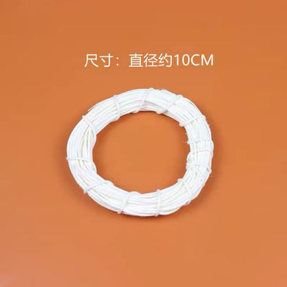 DIY car hanging ornament kit with natural rattan rings and pearl chain