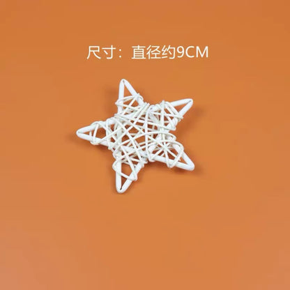 Natural rattan rings for DIY projects - versatile craft base for ornaments