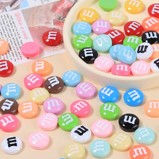 M Chocolate Resin Charms | Mini DIY Decoden Embellishments