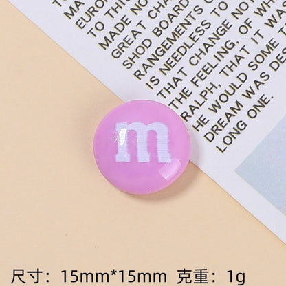 M Chocolate Resin Charms | Mini DIY Decoden Embellishments