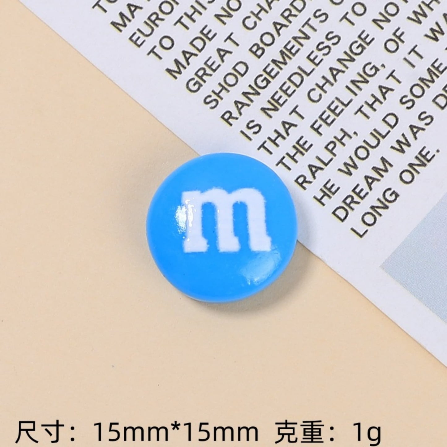 M Chocolate Resin Charms | Mini DIY Decoden Embellishments