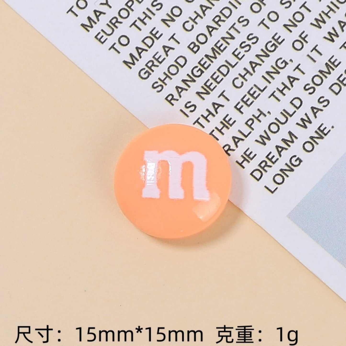 M Chocolate Resin Charms | Mini DIY Decoden Embellishments