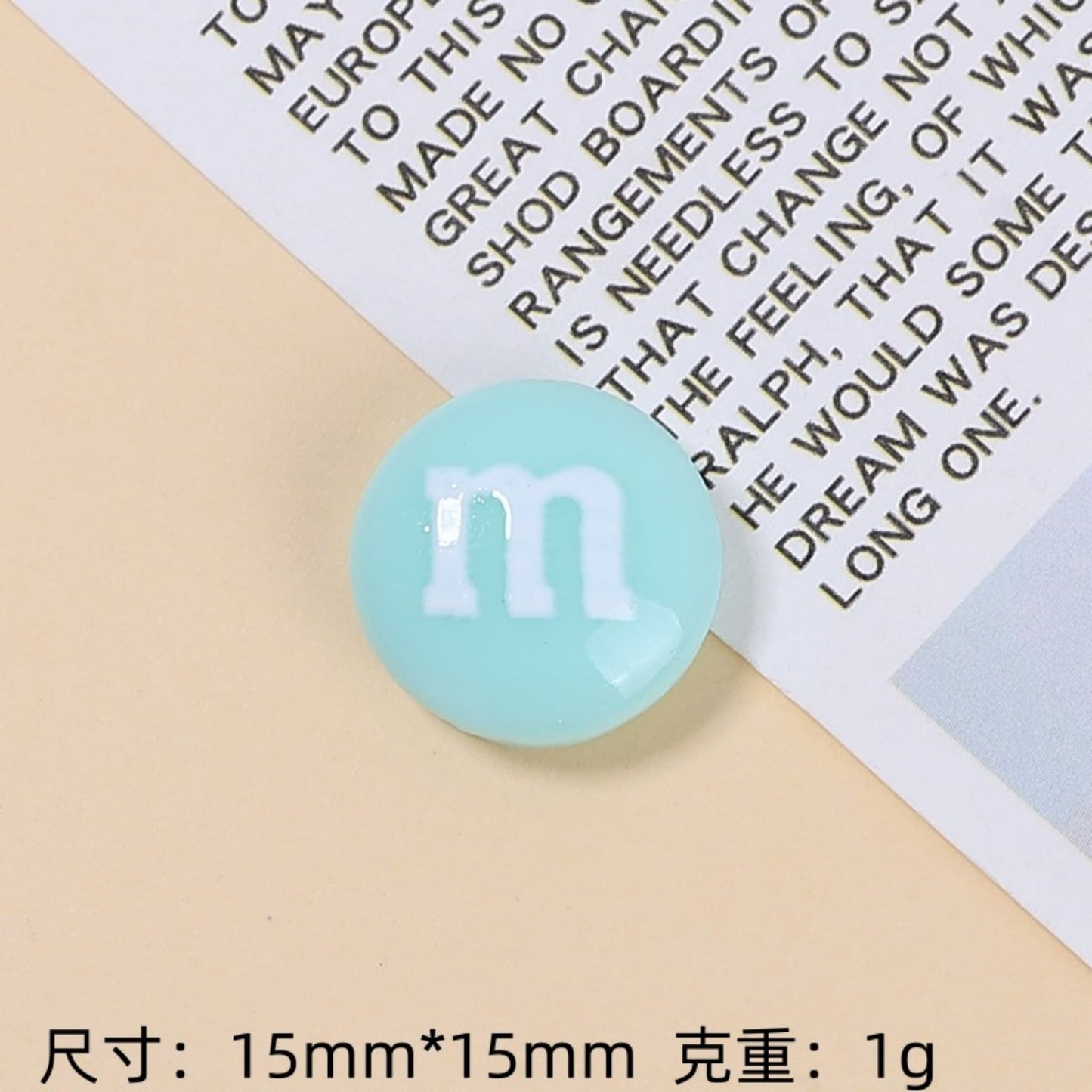 M Chocolate Resin Charms | Mini DIY Decoden Embellishments