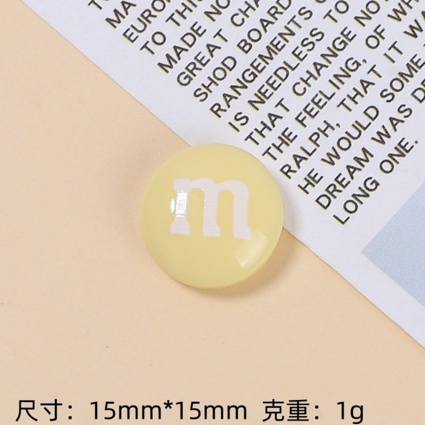 M Chocolate Resin Charms | Mini DIY Decoden Embellishments