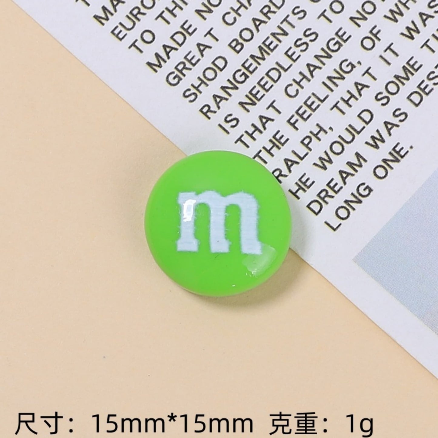 M Chocolate Resin Charms | Mini DIY Decoden Embellishments