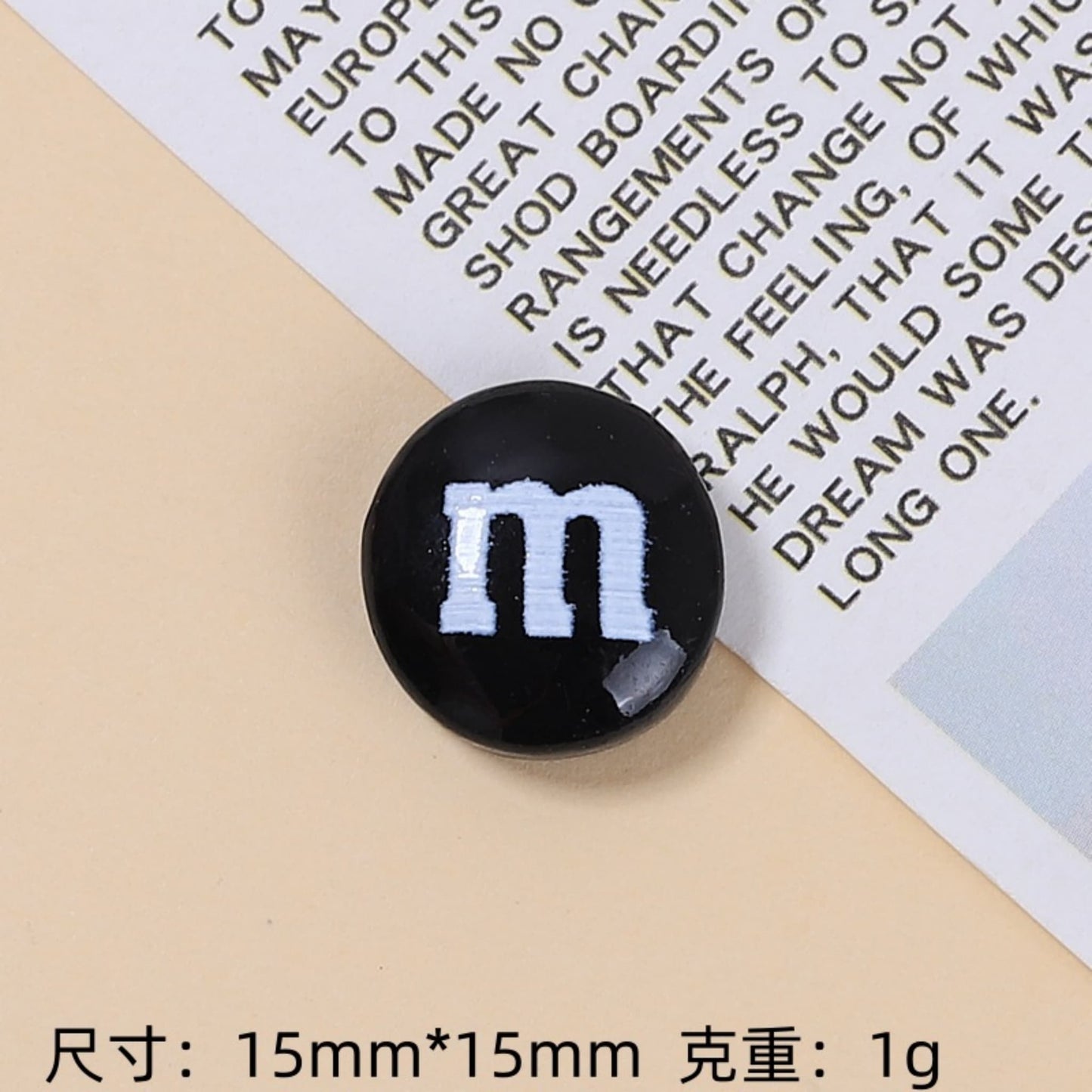 M Chocolate Resin Charms | Mini DIY Decoden Embellishments