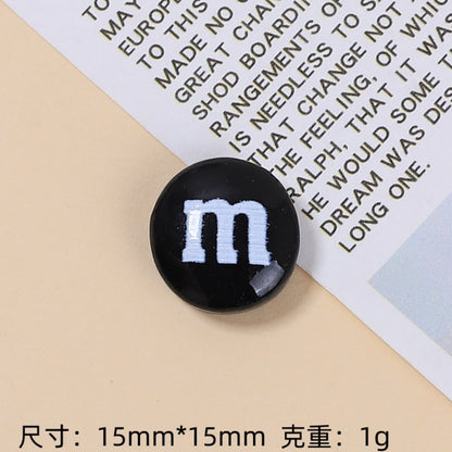 M Chocolate Resin Charms | Mini DIY Decoden Embellishments