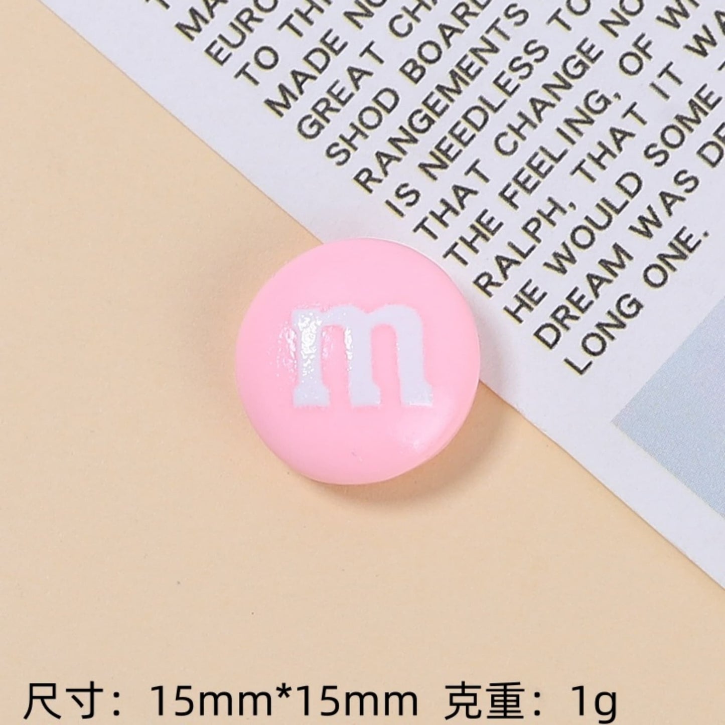 M Chocolate Resin Charms | Mini DIY Decoden Embellishments