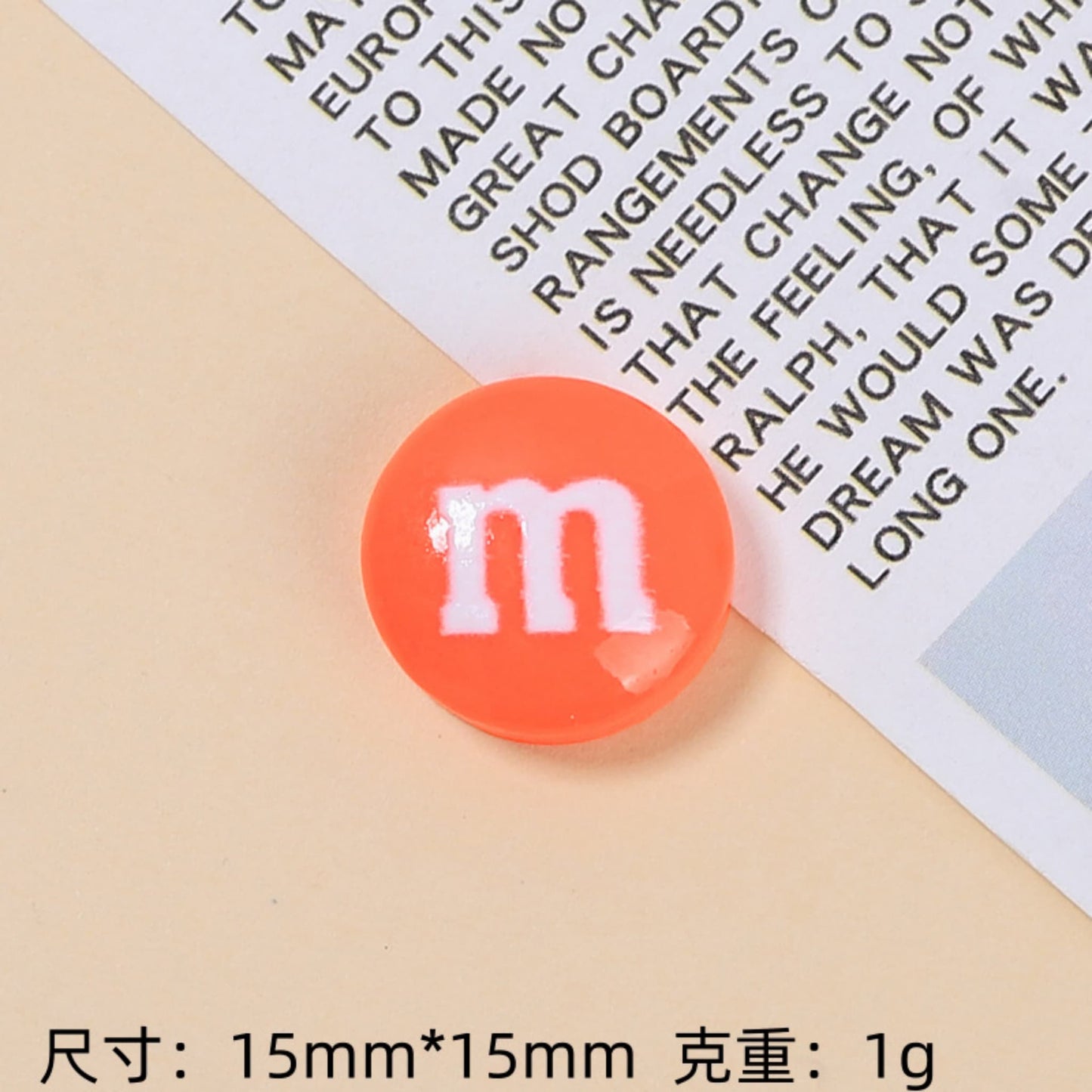 M Chocolate Resin Charms | Mini DIY Decoden Embellishments