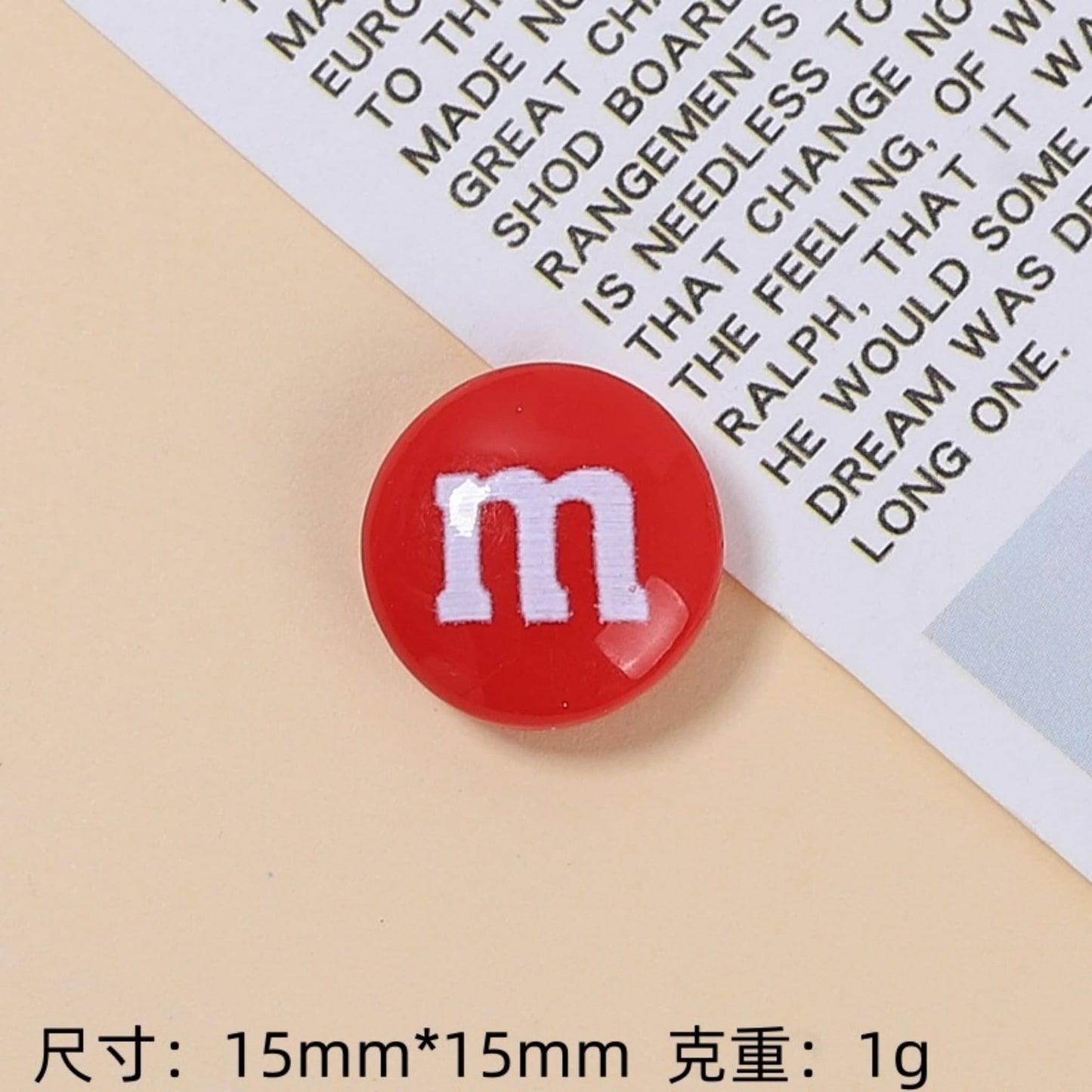 M Chocolate Resin Charms | Mini DIY Decoden Embellishments