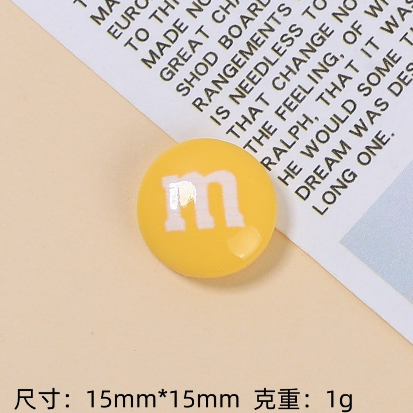 M Chocolate Resin Charms | Mini DIY Decoden Embellishments