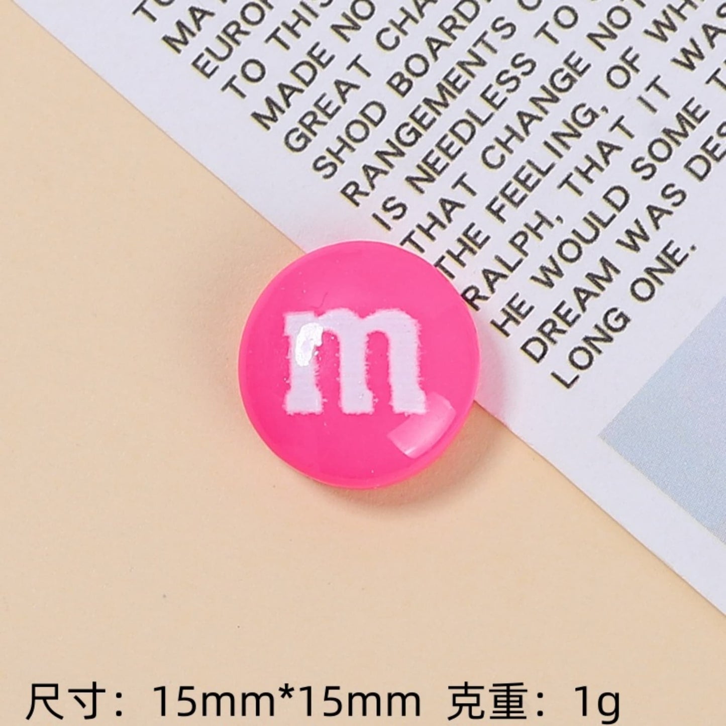 M Chocolate Resin Charms | Mini DIY Decoden Embellishments