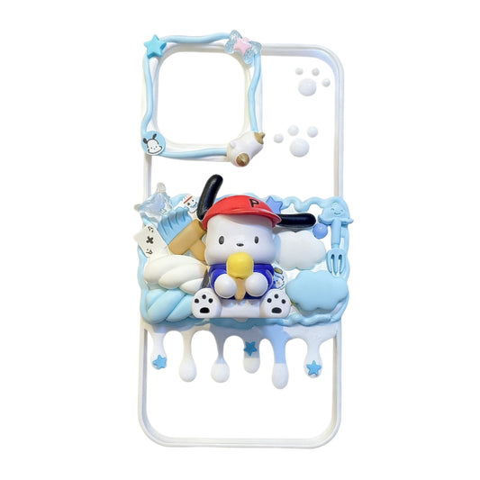 Sanrio Pochacco Cream Glue Design Handmade Decoden Phone Case