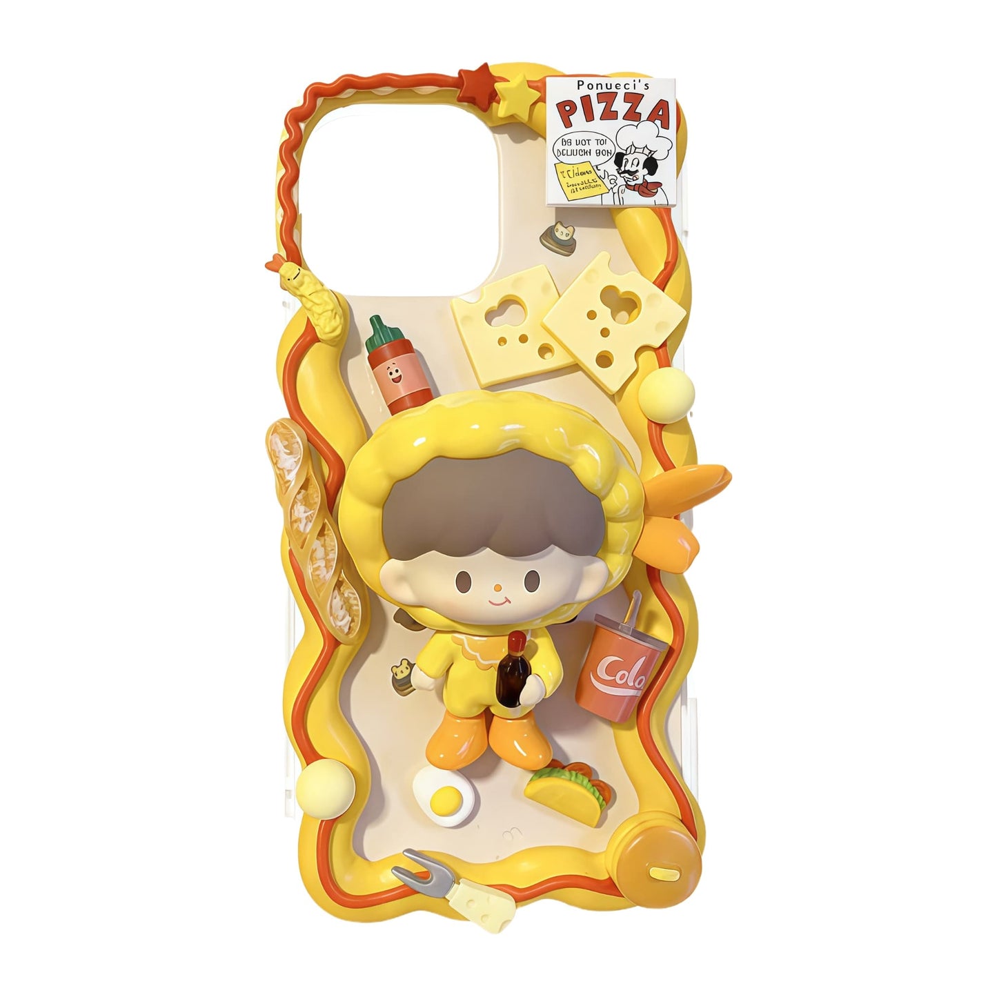 Handmade decoden phone case featuring Minnie Mouse with cream glue design, Baroque-inspired Y2K aesthetic with pink bows and pearls