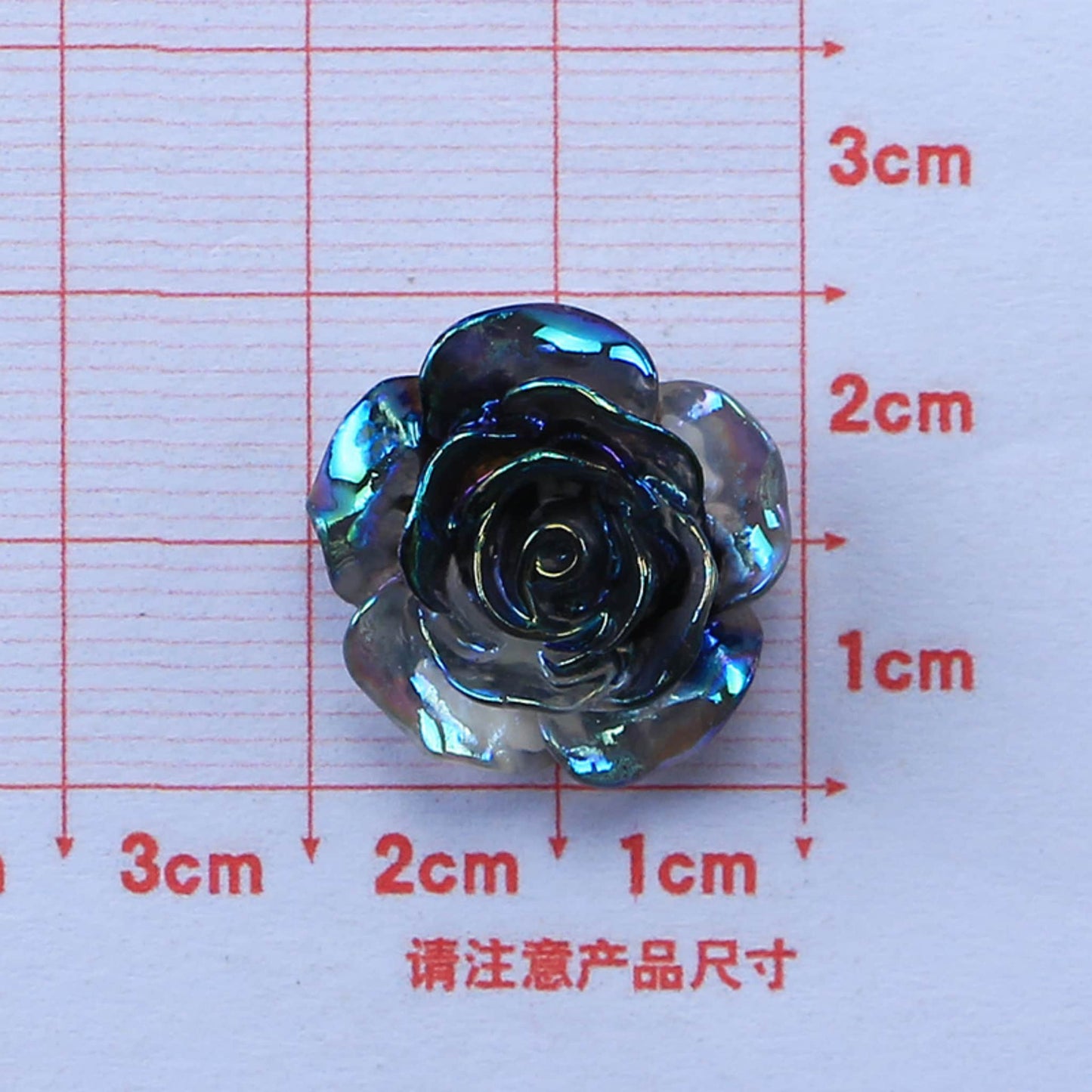 Baroque crystal accent - premium resin charm with crystal embellishments