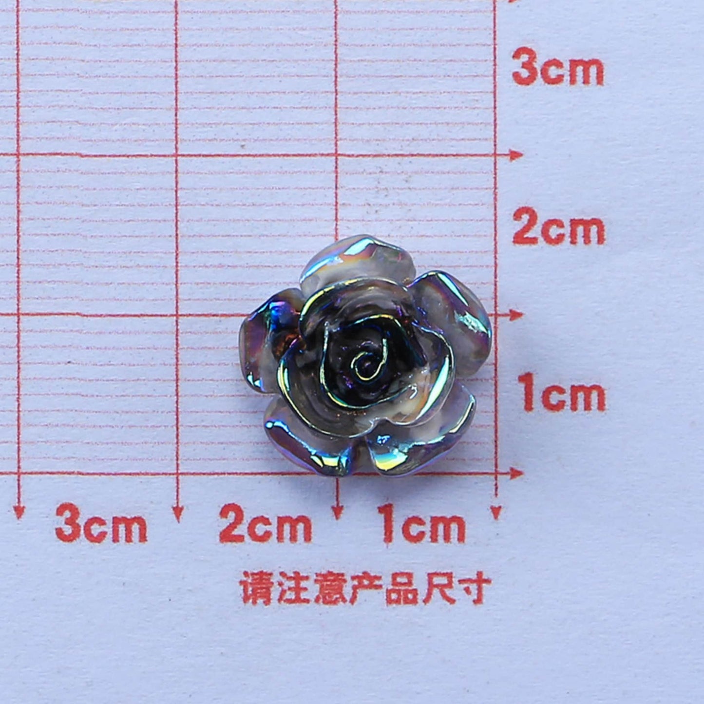 Baroque crystal accent - premium resin charm with crystal embellishments