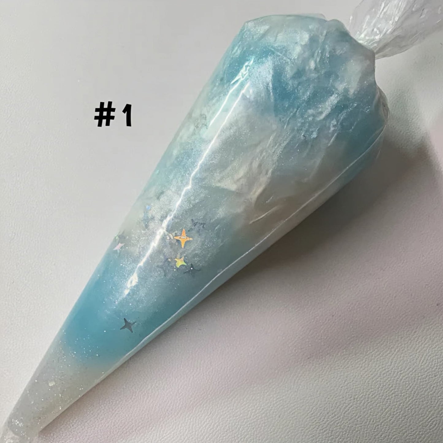 Blue crushed diamond pearlized cream glue for phone case decoration and handmade crafts