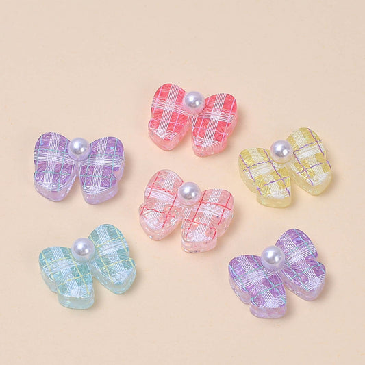Butterfly-shaped resin charms in assorted colors for decoden phone case decoration