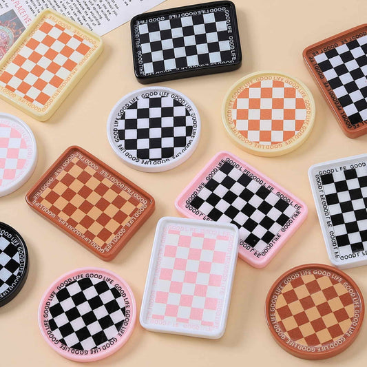 Chessboard pattern resin charms for decoden phone case decoration