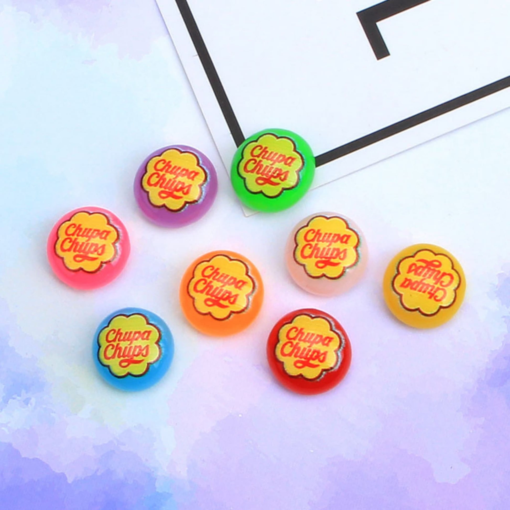 Chocolate beans resin charms in vibrant multicolor mix, mini DIY decoden embellishments for phone cases and crafts