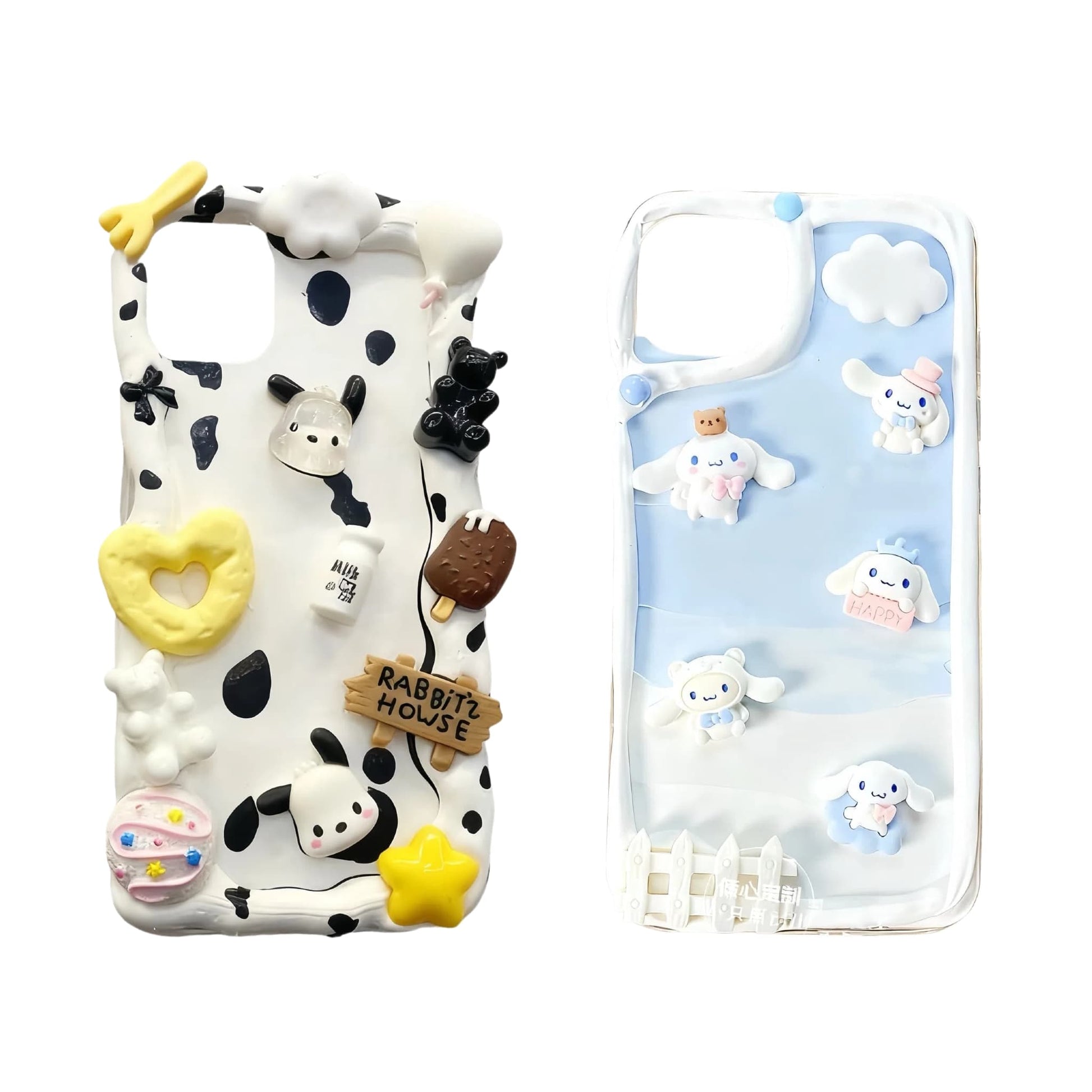 Cinnamoroll & Pochacco Decoden Phone Case