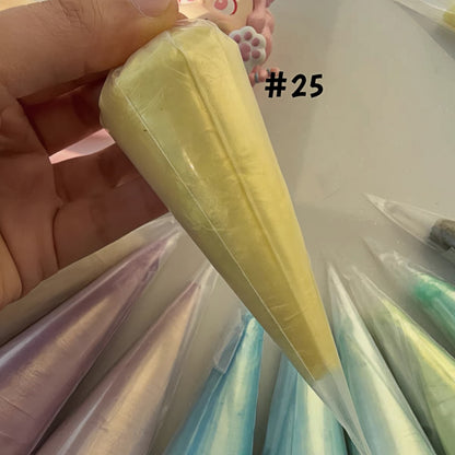 Colorful cream glue tubes with professional piping tools included