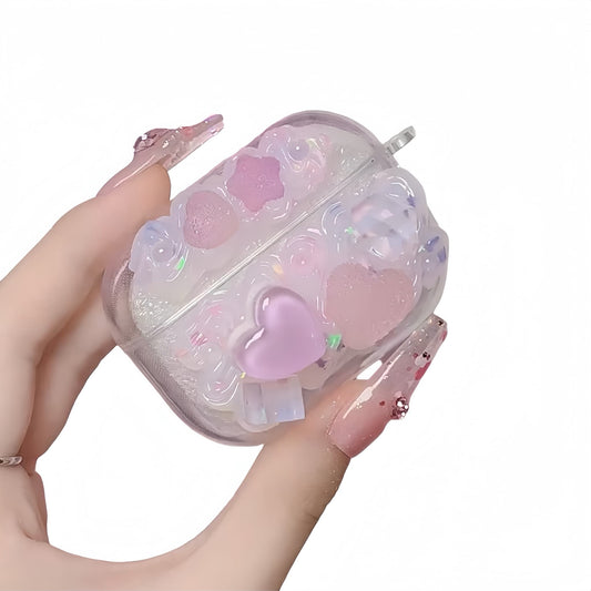 Y2K crystal decoden AirPods case - handmade kawaii protective accessory with rhinestone charms