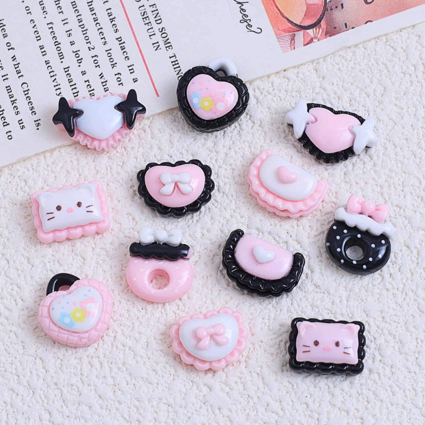 Y2K style miniature resin charms for DIY decoden phone cases and handmade accessories