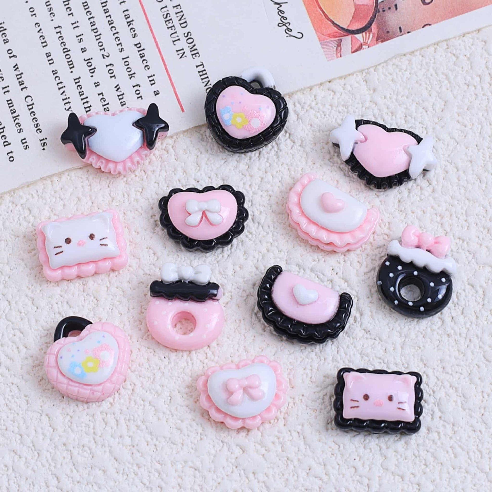 Y2K style miniature resin charms for DIY decoden phone cases and handmade accessories
