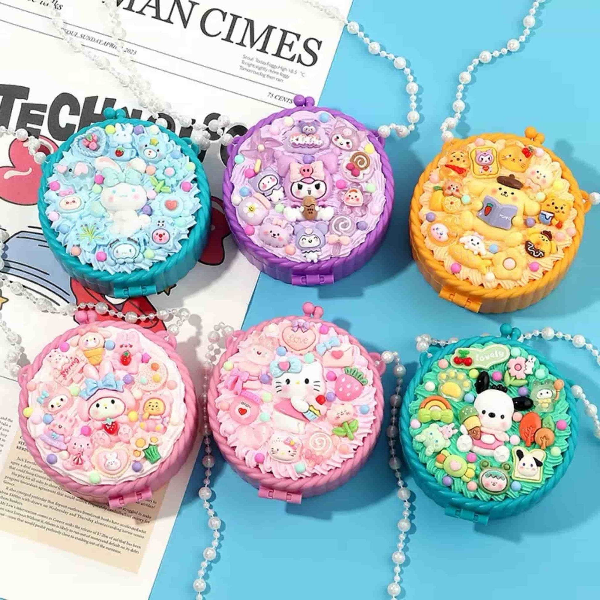 Structured silhouette of DIY bag base with smooth surface for pearl application