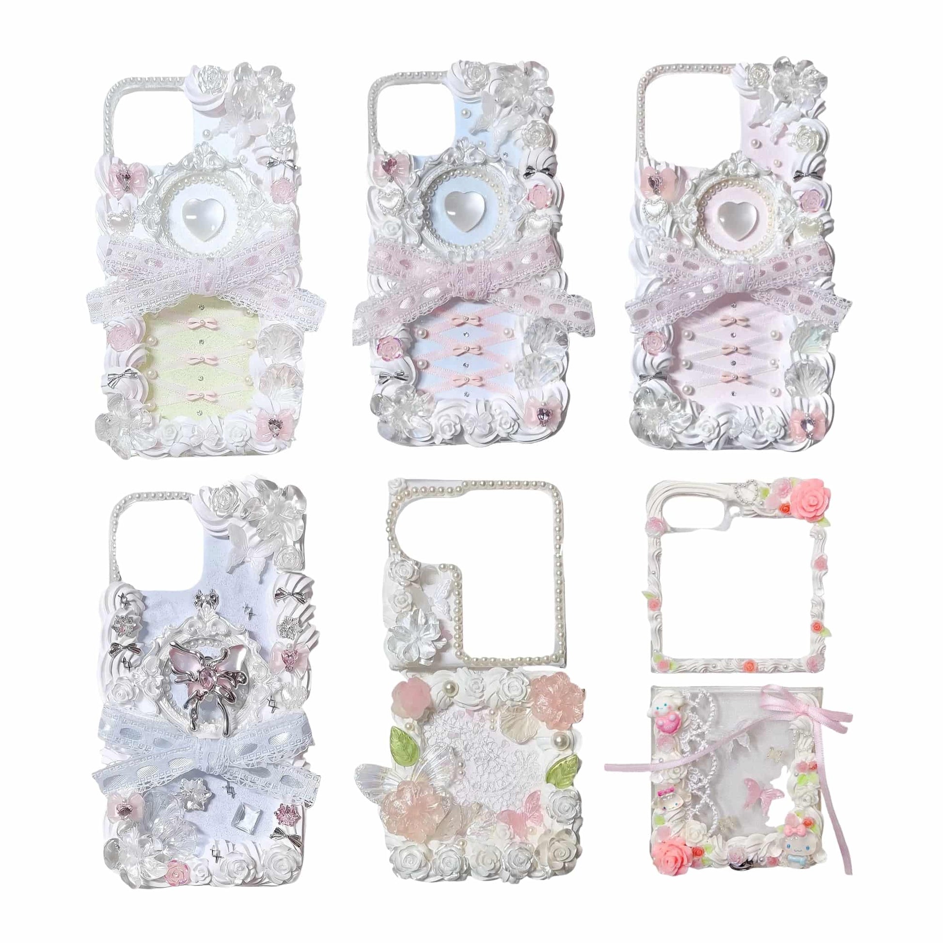 Ornate Baroque-Inspired Decoden Phone Case with Handcrafted Detailing