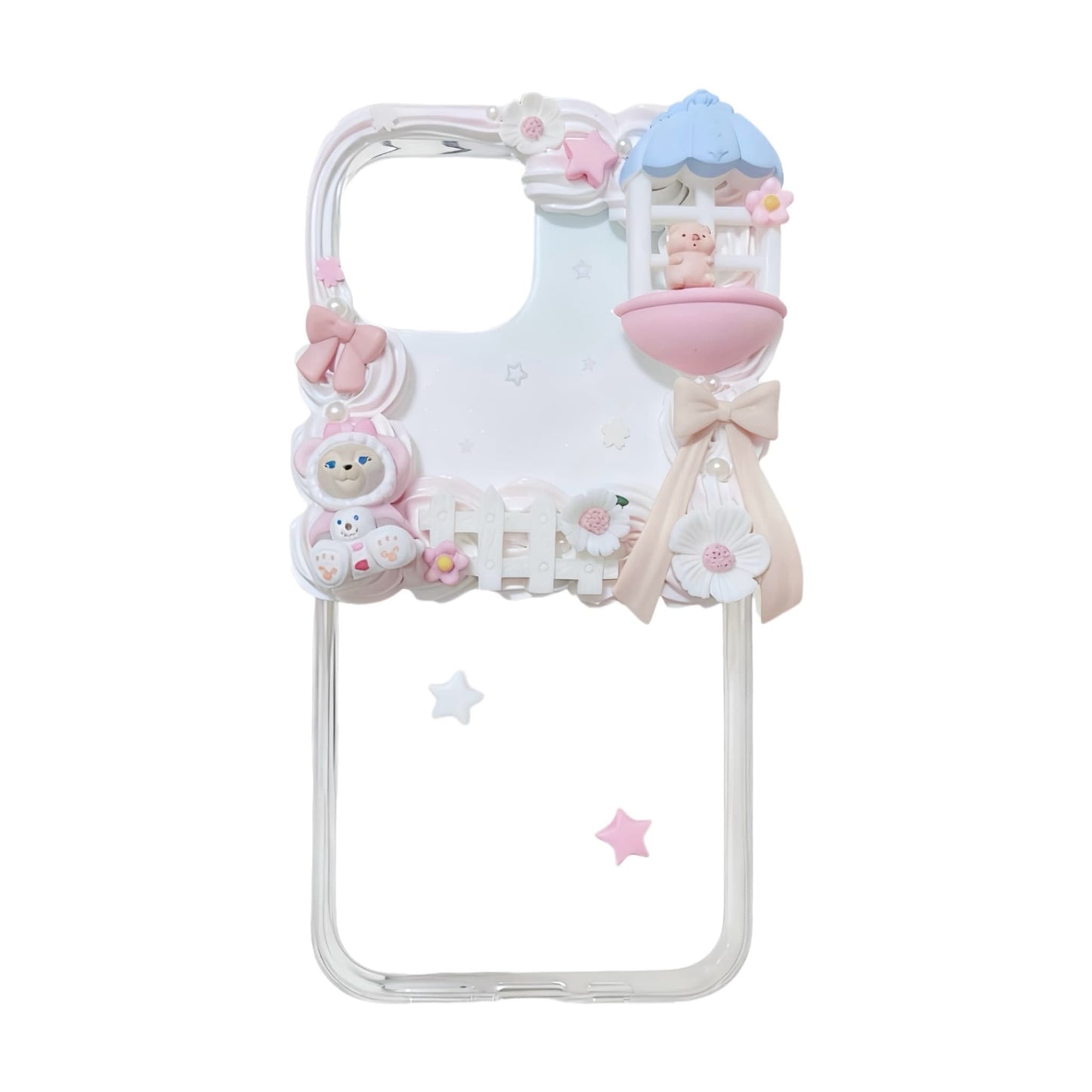 Handmade Decoden Phone Case | Duffy Bear Cream Glue Design