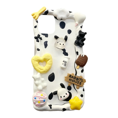 Pochacco Decoden Phone Case - Handmade Kawaii Sanrio Cream Glue Design
