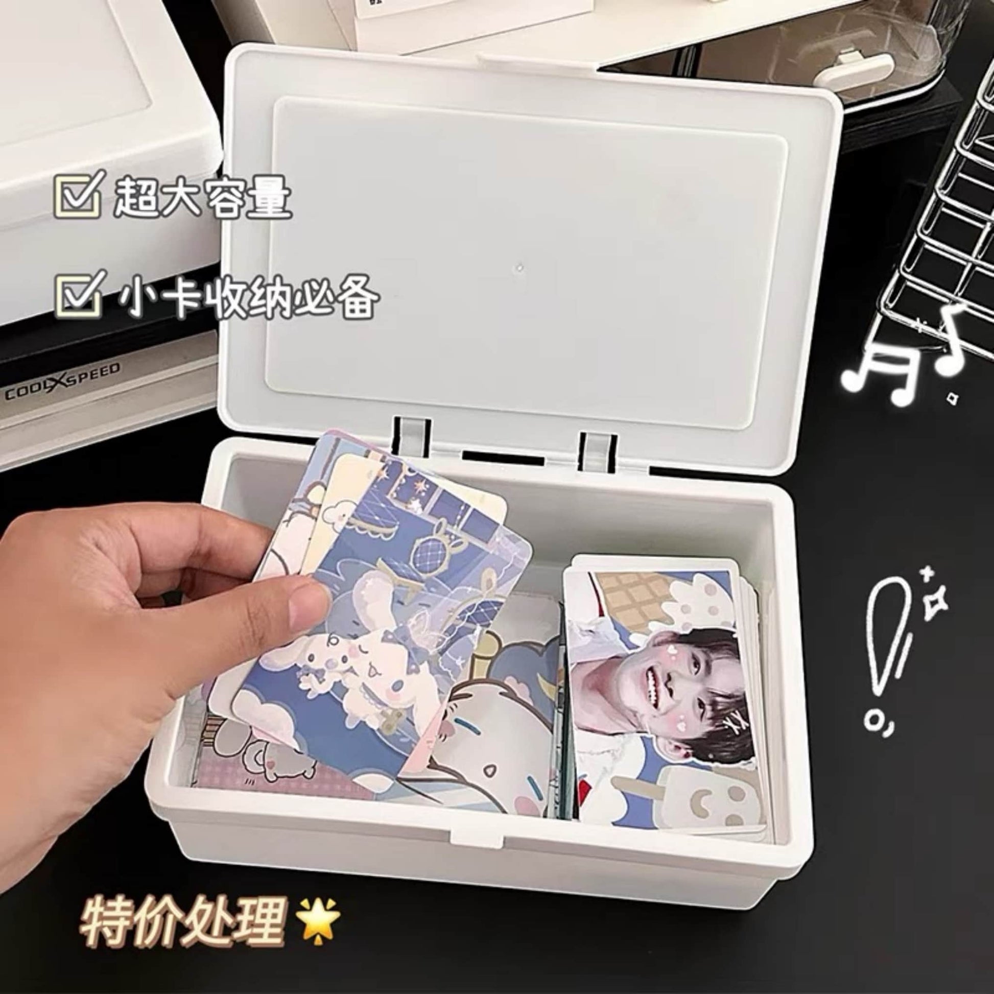 Handcrafted decoden storage box for craft supplies with luxury Y2K Baroque styling