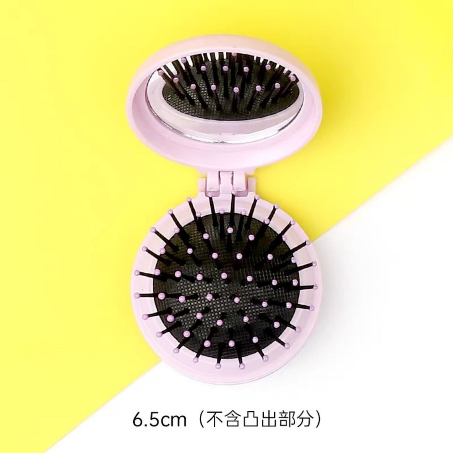 Kawaii pocket mirror brush combo for DIY decoden accessories