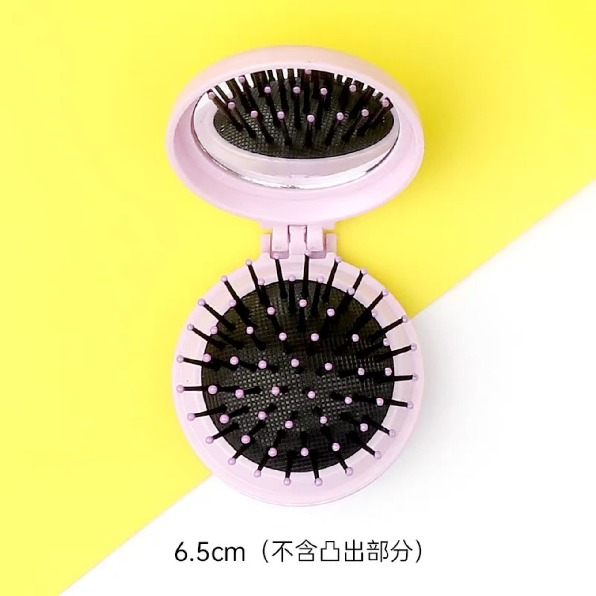 Kawaii pocket mirror brush combo for DIY decoden accessories