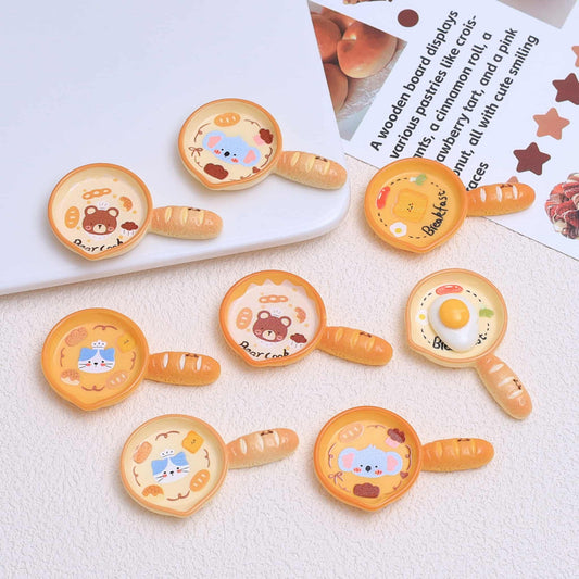 Frying pan resin charms for decoden phone case decoration