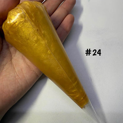 Golden pearlized cream glue with shimmer effect for decoden phone cases and handmade decorations