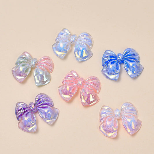 Gradient bow tie resin charms in assorted colors for DIY decoden project