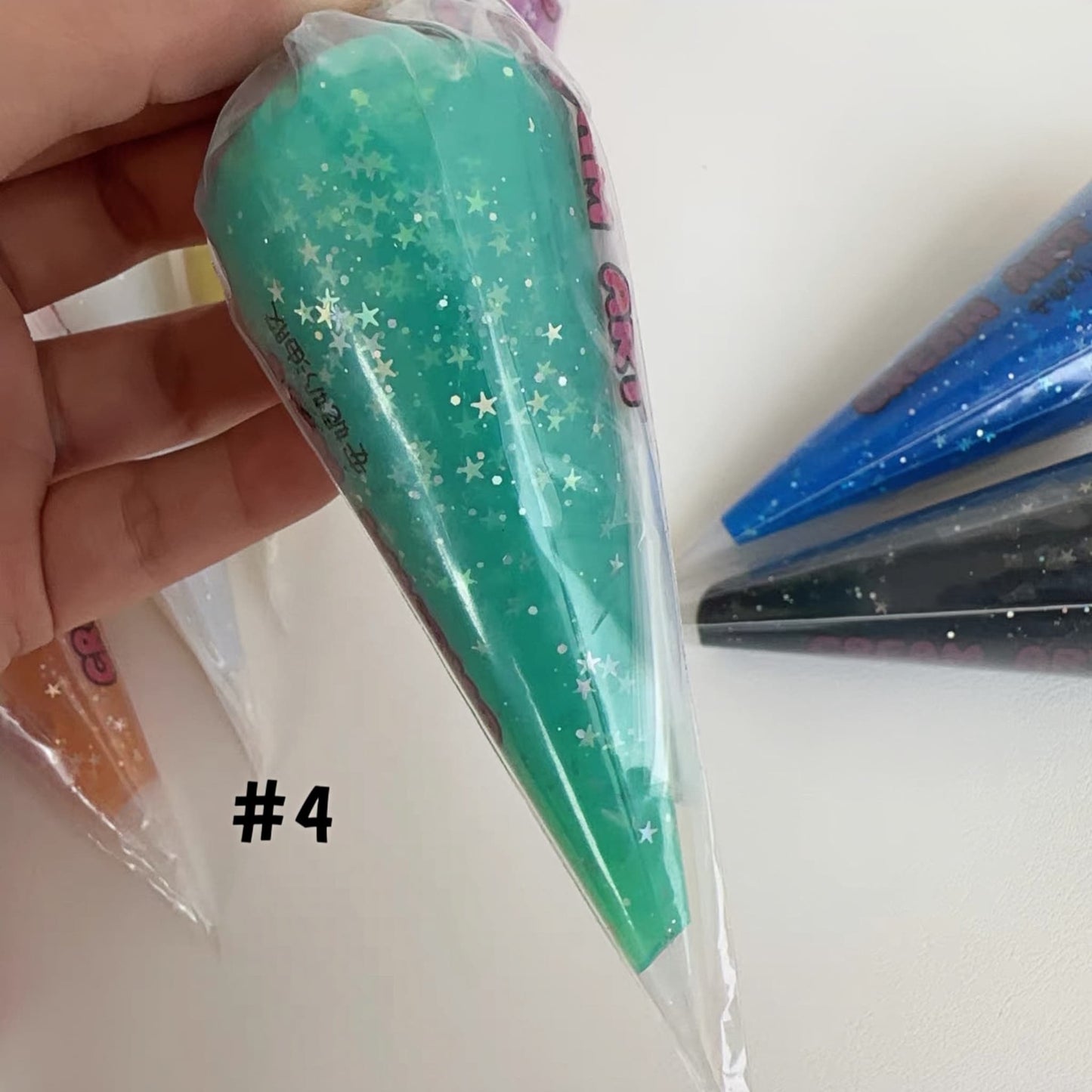 Green star sequined decoden glue perfect for handmade craft projects